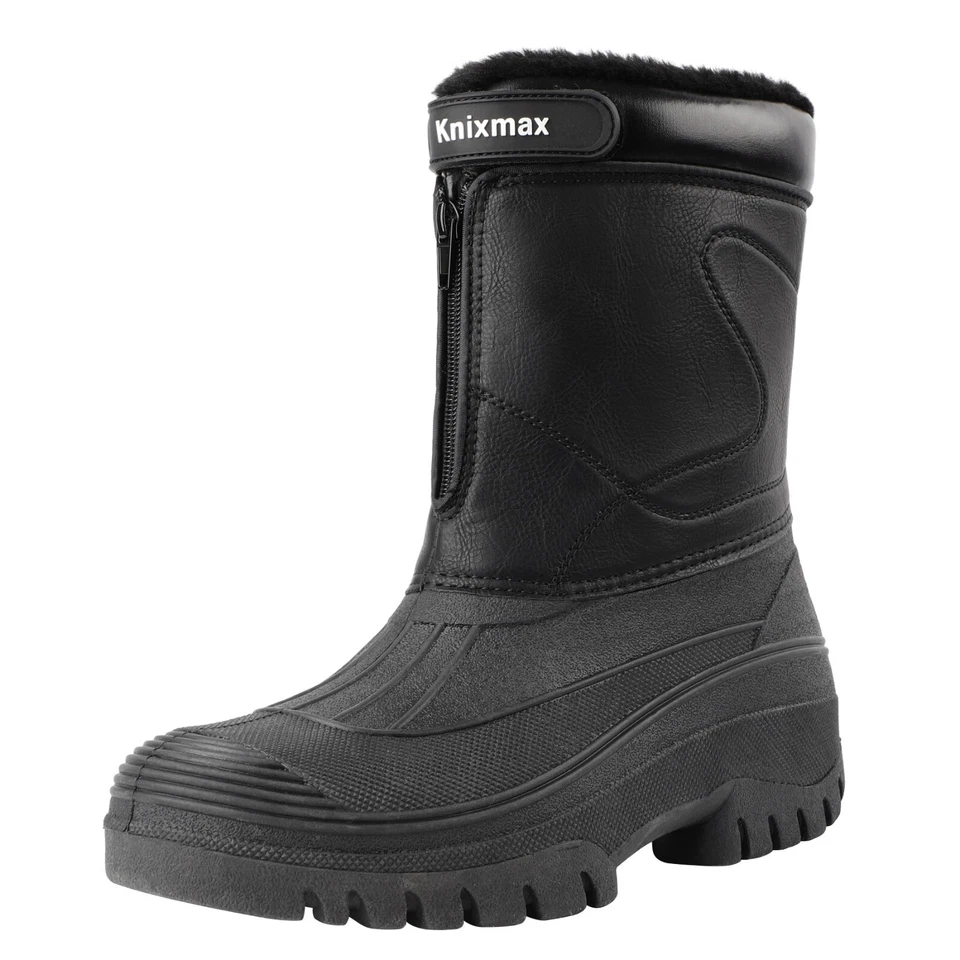 Knixmax Outdoor Winterstiefel Thermo Stiefel Schneestiefel gefütterte Schuhe - Bild 2 von 4