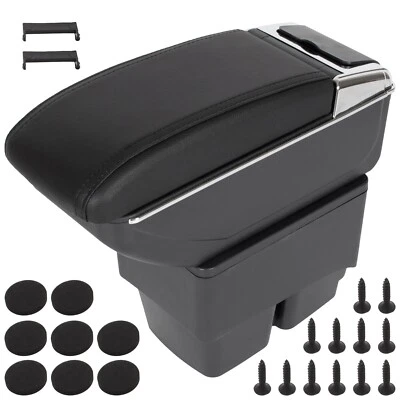 BRACCIOLO CON PORTAOGGETTI PER FORD FIESTA VI MK7 08-17 + KIT INSTALLAZIONE