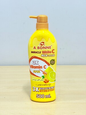 A Bonne Whitening Milk Lotion Gluta Collagen Snail Yogurt Bright Skin VitC 500ml