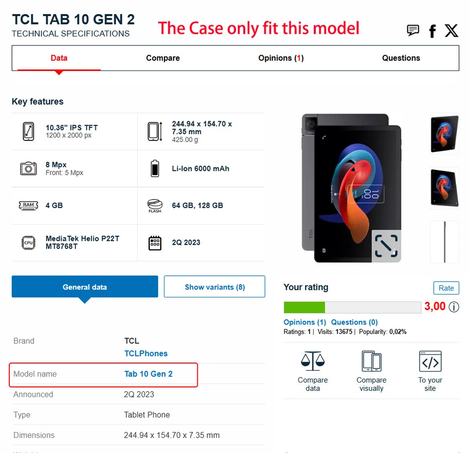 Kids Case For TCL Tab 10 Gen 2 10.36" 2023 Shockproof Heavy Duty Rugged Cover - Image 2 of 4