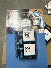 Double Pack Of HP 667 Cartucho Tri-color