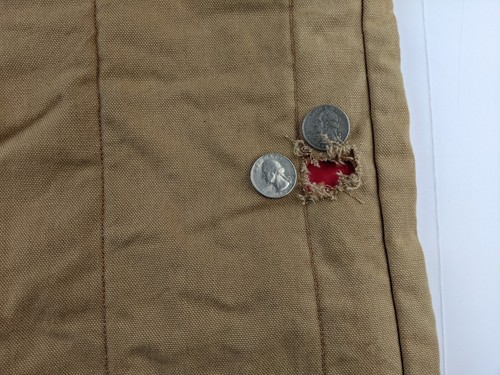 Mono aislante RedHead de colección para hombre M marrón tostado lona acolchado forrado garra cremallera - Imagen 2 de 14