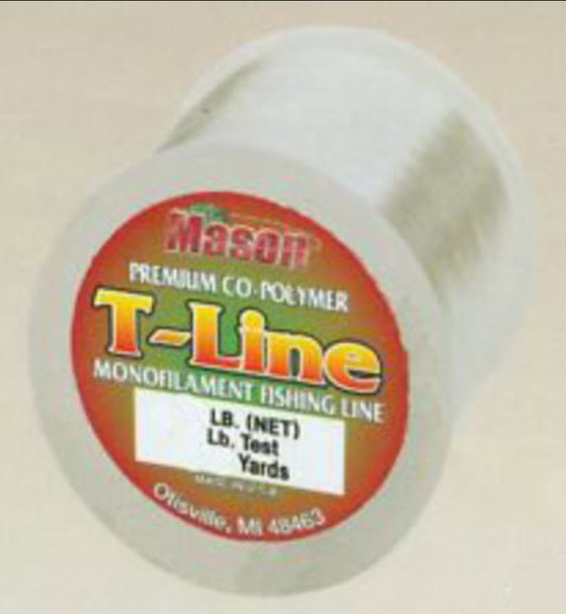 Mason "T-LINE" Premium Co-Polymer Mono Line 1/4lb Spools Clear 4lb - 30lb Test