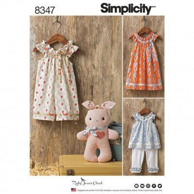 Simplicity Schnittmuster 8347 Baby A (1/2-1-2-3-4)