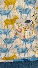 Safari Zebra  Baby Quilt -handmade-double layer