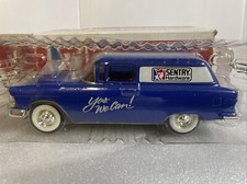 Vintage Sentry Hardware 55 Chevy Sedan Delivery 1/25 Diecast Locking Coin Bank