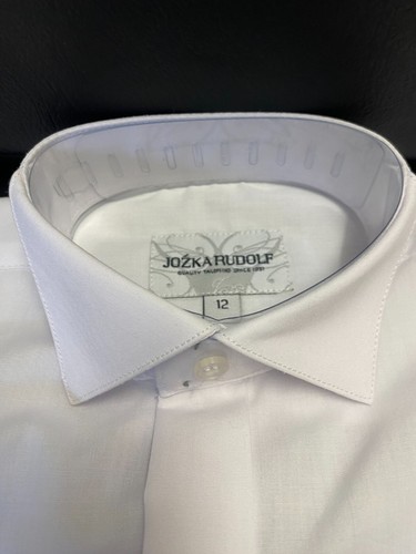 BOY GIRL 12" INCH AGE 6-8 White Wing Collar Shirt Wedding Evening Formal Dance - Picture 5 of 5
