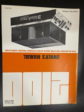 Mcintosh MC2100 owners manual Original