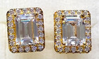QVC Diamonique 14K Gold Clad Bridal Ring & Earrings Set Boxed Size 6 — photo 4
