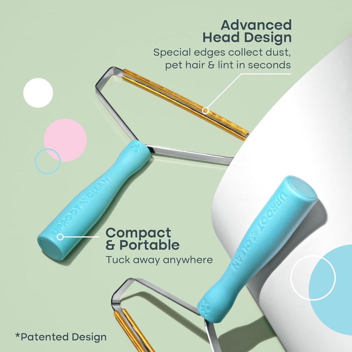 5-Piece Root Cleaner Pro Pet Hair Remover - Reusable Lint & Fur Tool For Couches, Carpets, Cars