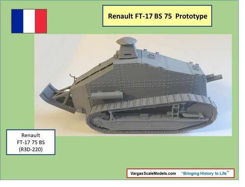 Wwi French Renault Ft 17 75 Bs Tank 1 35 Criel Sparta Major Historica Meng Baginbox Lt