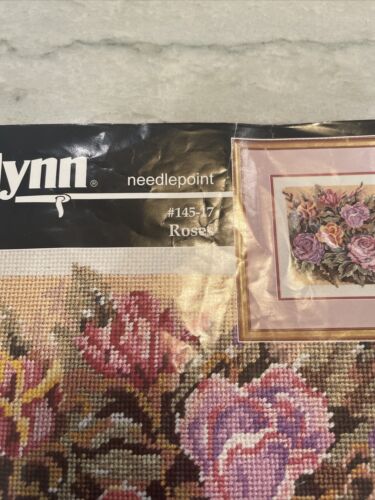 Janlynn Needlepoint Kit Roses Helen Paul #145-17 Started Floral Vintage 1996 - Picture 2 of 10