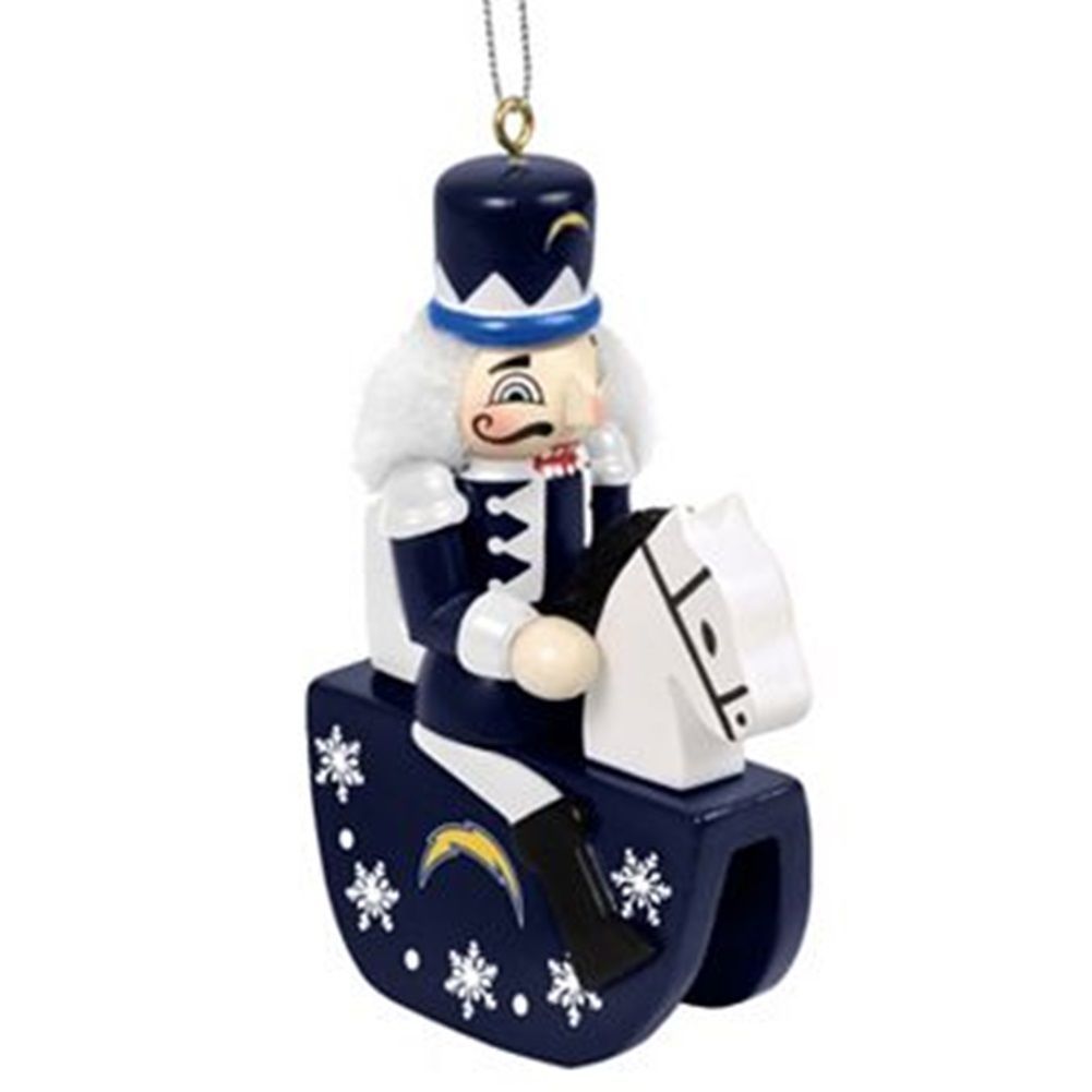 LOS ANGELES CHARGERS Nutcracker Rocking Horse Christmas ornament NEW