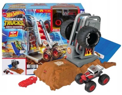 HOT WHEELS MONSTER TRUCK Arena Smashers TIRE PRESS CHALLENGE Bone Shake HNB88