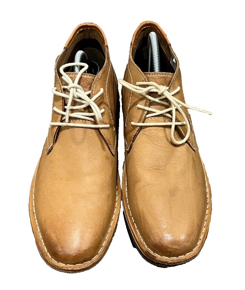 Steve Madden Mens Hestonn 217‎ Tan Leather Chukka Boots Size 10.5 NEW Steve Madden Heston 217 Chukka Boots Size 14 Tan Leather  main image 3
