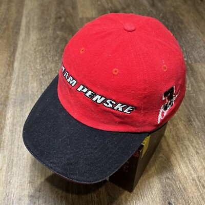 Team Penske Hat Red Black Baseball Dad Cap Racing Auto F1 Adjustable Strap Patch