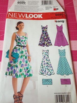 New Look Pattern 6020 Fit & Flare Dresses & Clutch Purse Sizes 8 10 12 14 16 18 | eBay New Look Pattern 6020 Fit & Flare Dresses & Clutch Purse Sizes 8 10 12 14 16 18 | eBay