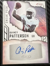 2023 Sage Quincy Patterson Temple SILVER Sneak Peek Auto  #SPA-QP