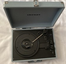 Crosley Cruiser Deluxe Stereo Turntable - Tourmaline CR8805A-TN Gray Blue