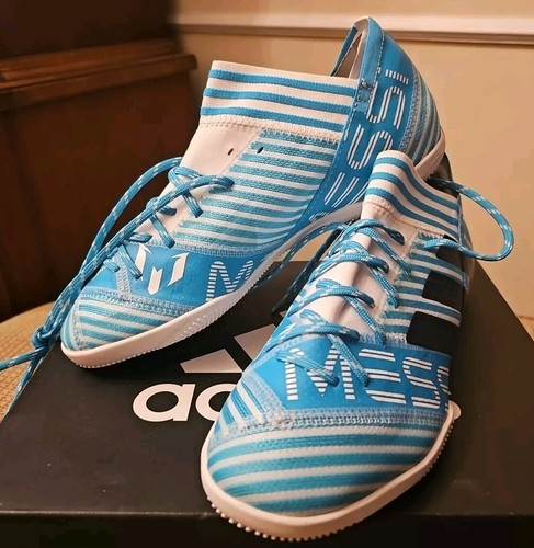 New Adidas Nemeziz Messi 17.1 FG Soccer Cleats - Size 7 White/Blue  - Picture 5 of 9