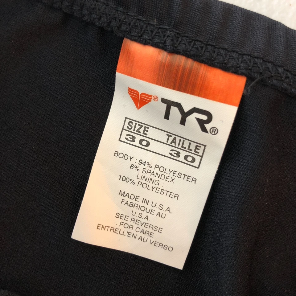Pantalones de baño de corredor TYR para hombre calzoncillos con cordón Phoenix naranja negro 30 EE. UU. XS Foto 3 de 4