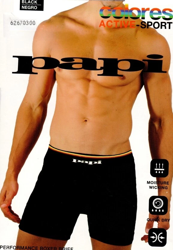 PAPI "Colores" Activo Deporte Rendimiento Boxer Calzoncillos Ropa Interior -Nuevo Foto 2 de 4