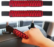 2Pcs Red Headrest Grab Handles, Front and Rear Seat Handle Kits for Color: Red