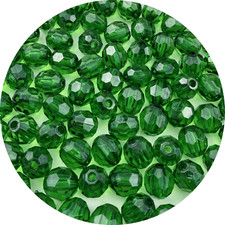 300pcs 8mm Acrylic Round Crystal Faceted Beads for Crafts Spacer Beads for Jewel