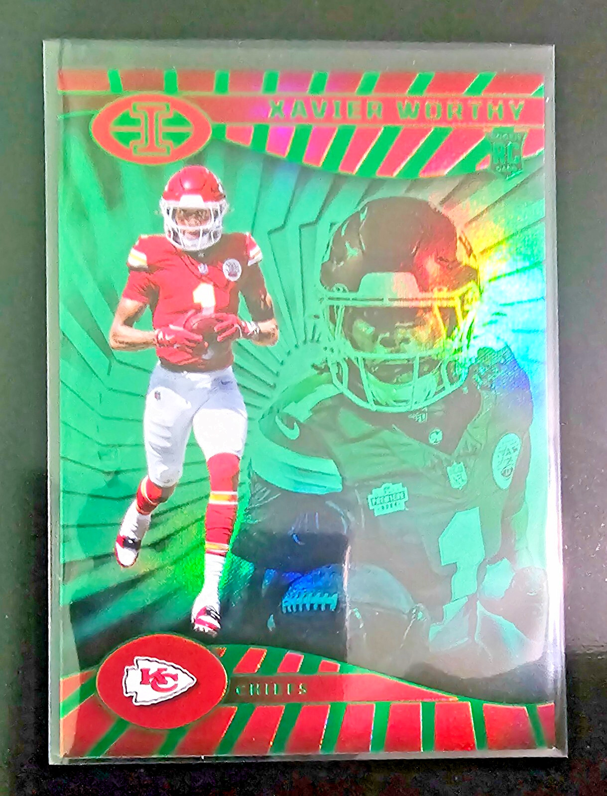 2024 Panini Illusions - Xavier Worthy #45 Trophy Collection Emerald (RC)