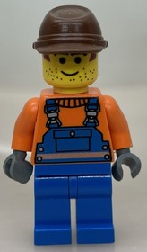 LEGO&reg; Minifigure City Town Builder Dungarees Blue Set 3351 Mini Heroes con005