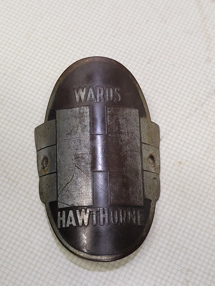 Wards Hawthorne Headbadge For Vintage Bicycles Ballooners Ratrods - Image 1 of 4