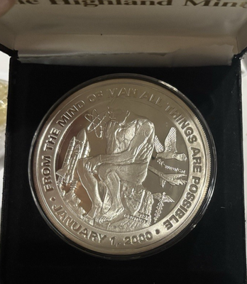 #ad 1 2 Troy Pound .999 Fine Silver Coin The Mind All Things Are Possible $950.00