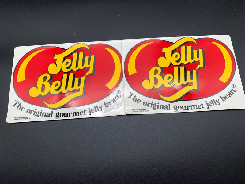 Vintage Jelly Belly Original Gourmet Jelly Bean Peel Off Window Decals Lot RARE!