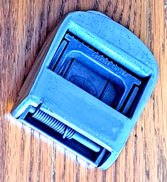 1961-63 Ford Early Style Polished Seat Belt Buckle Galaxie Fairlane Thunderbird - Image 2 of 4