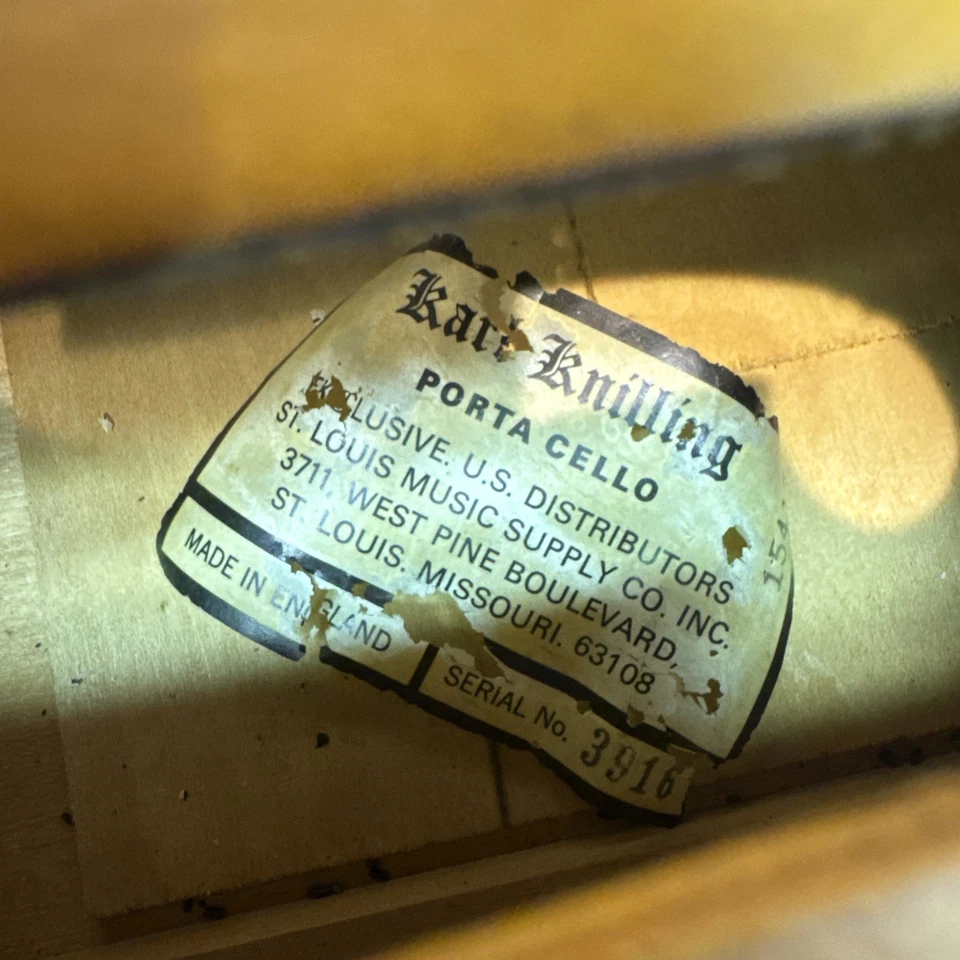 Knilling Porta Cello Serial Number: 3916 - Image 4 of 4