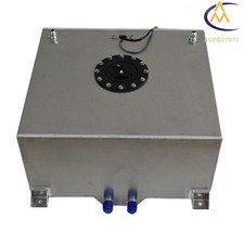 15 Gallon Racing Drift Aluminum Fuel Cell Tank Level Sender Polished