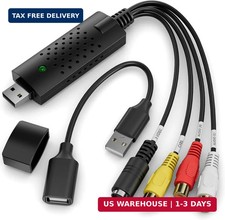 USB Video Capture Card RCA to USB VHS Mini DV Hi8 DVD Converter for PC Mac