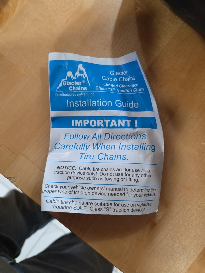 Cadenas de cables para neumáticos de pasajeros Glacier 1038 1 par para 2 neumáticos Foto 4 de 4