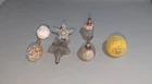Vintage Figural Christmas Light Bulbs Lot Santa Face Star C6 Screw Base
