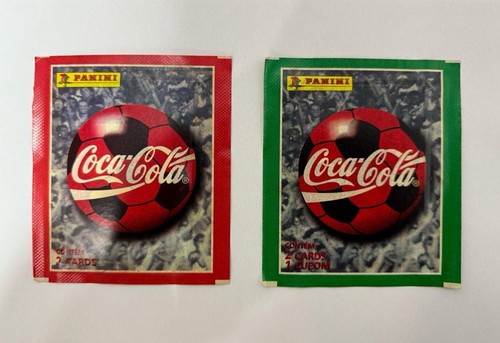 2x SEALED PACKETS PANINI COCA-COLA 1997 TÜTEN BUSTINE SOBRES POCHETTES ENVELOPES