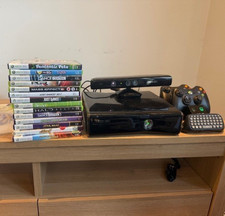 Xbox 360 S 250GB Black Console, Kinect, 2x Controllers, and 18 Games Bundle