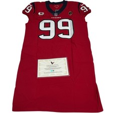 JJ Watt Houston Texans Game Issued Jersey With Captain & WPMOY Patch With COA