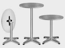 CASARIA Stehtisch Bistrotisch Klapptisch 2 Stück Höhenverstellbar Klappbar Rund