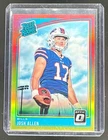Josh Allen 2018 Panini Donruss Optic #154 Red and Yellow Prizm Rookie RC
