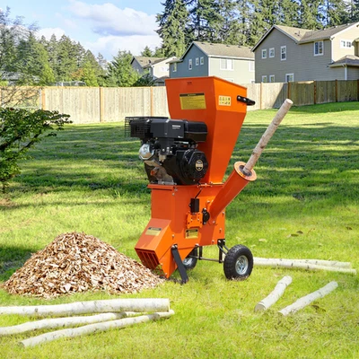 Broyeur À Bois Moteur À Essence Robuste 8,6 Kw 17 Cm 420 Cc Pour Jardin - Photo 1/4