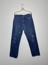 Vintage 1983 Levi  s 501 Blue Jeans Made In USA Size 36 34 See Measurements 80's