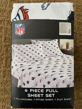 OFFICIALLY LICENSED NFL DENVER BRONCOS 4PC FULL SHEET SET NWT