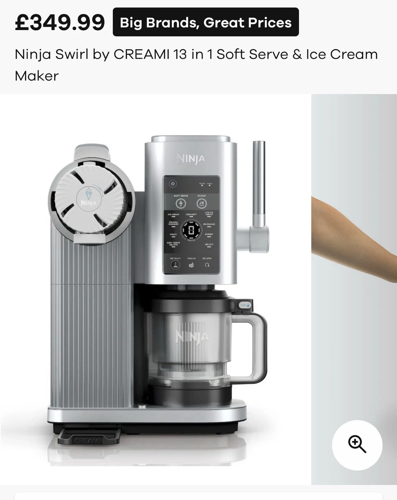 Ninja Swirl by CREAMi 13-in-1 NC701UK Ice Cream Maker - Silver BRAND NEW SEALED
Opens in a new windo