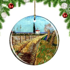 Van Gogh Path Through A Field With Willo Christmas ornament city travel souvenir