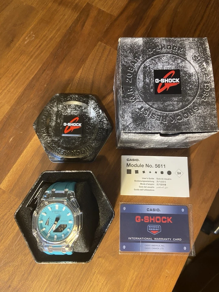 Custom Casio G-Shock GA-2100, CasiOak, - Baby Blue Brand New - Image 4 of 4